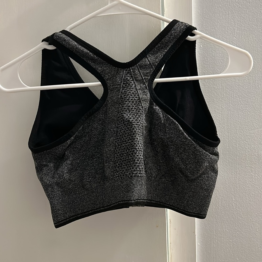 Zip Front Racerback Sports Bra - Picture 2 of 3
